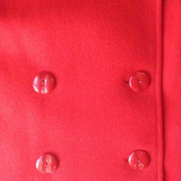 Elegant Red Women's Coat - Picture 10 of 16